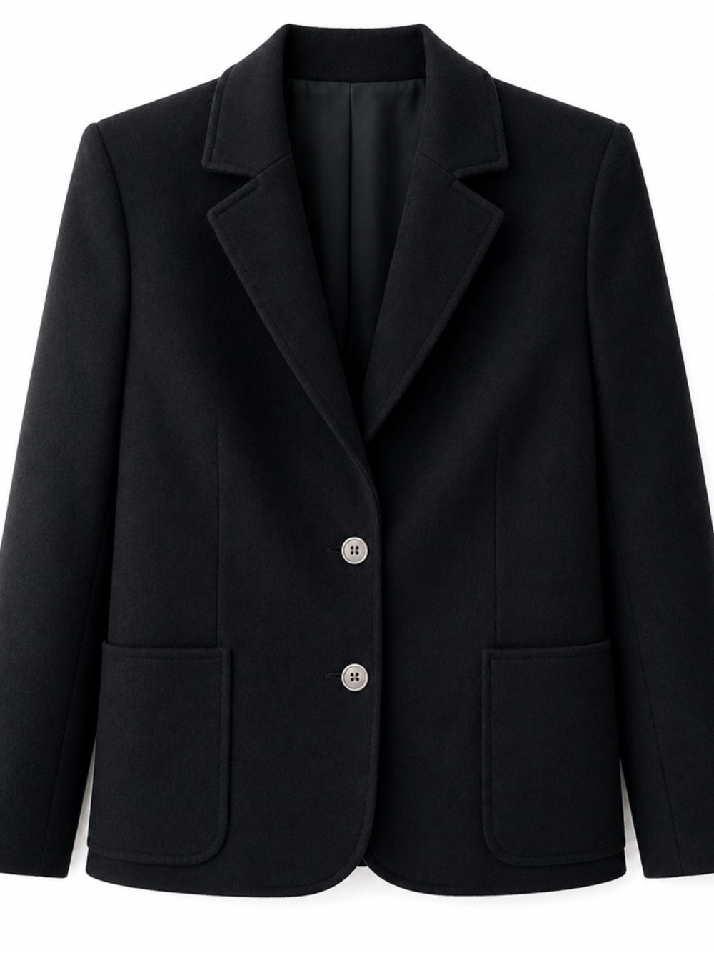 Celine Black Wool Cashmere Blend Blazer Minimalist Tailored Jacket S - Picture 2 of 8